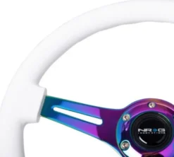Träratt 350mm 3-ekrad Neo-Chrome Centrum Vit Ratt NRG
