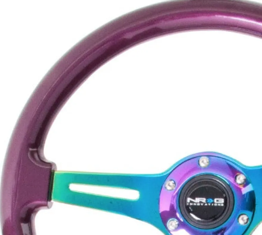Träratt 350mm 3-ekrad Neo-Chrome Centrum Lila Ratt NRG