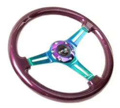 Träratt 350mm 3-ekrad Neo-Chrome Centrum Lila Ratt NRG