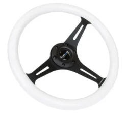 Träratt 350mm 3-ekrad Svart Centrum Glow In The Dark Ratt NRG