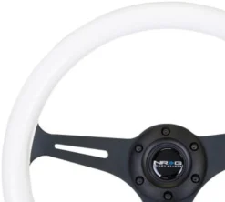 Träratt 350mm 3-ekrad Svart Centrum Glow In The Dark Ratt NRG