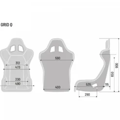 Tävlingsstol GRID QRT Svart FIA 8855-1999 Sparco