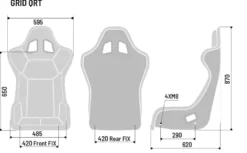 Tävlingsstol GRID Q SKY Svart/Vinyl FIA 8855-1999 Sparco