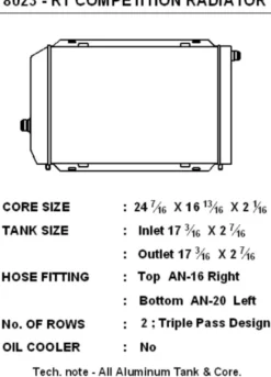 Universal Kylare - Dual core med ”B-Tube”-Teknologi –Triple pass CSF Radiators