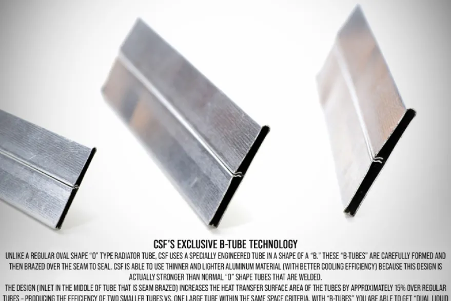 Universal Kylare - Dual core med ”B-Tube”-Teknologi –Triple pass CSF Radiators