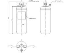 Universal Receiver / Torkfilter Flaska Upprätt 64 mm DiameterT7 Design
