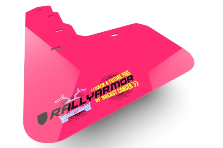 Universella Stänklappar Rosa Med BCE-Logotyp Rally Armor