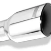 Utblås 2.25'' Inlopp / 3'' Utlopp Singel Runda Rolled-Edge Angle-Cut Lined Borla