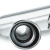 Utblås 2.25'' Inlopp / 4'' Utlopp Singel Runda Rolled Angle-Cut Lined Resonated Borla