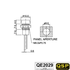 Varningslampa 12V LED - Krom Mindre QSP Products