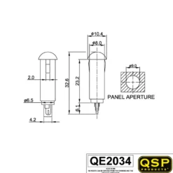 Varningslampa - 12V LED QSP Products