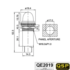 Varningslampa 12V QSP Products