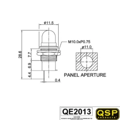 Varningslampa - 12V Rund QSP Products