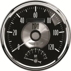 Varv-/hastighetsmätare 127mm 120MPH & 8000 RPM (Elektrisk) PRESTIGE BLACK DIAMOND