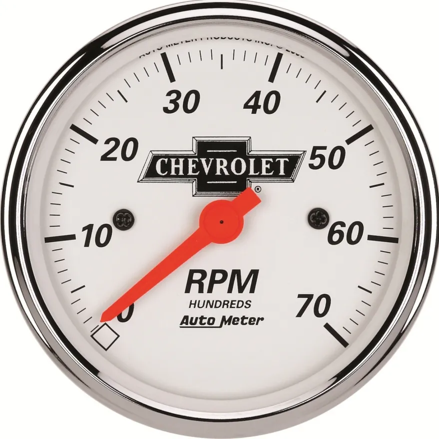 Varvräknare 3 1/8'' 7K RPM IN-DASH CHEVROLET HERITAGE BOWTIE