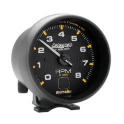 Varvräknare 3 3/100mm 8K RPM Pedestal Med Shift Light Svart Visare Svart Case AG