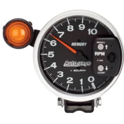 Varvräknare 127mm 10K RPM PEDESTAL W/ EXT. SHIFT-LITE & MEM Svart AUTO GAGE