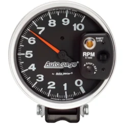 Varvräknare 127mm 10K RPM PEDESTAL W/ INT. SHIFT LIGHT Svart AUTO GAGE