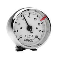 Varvräknare 3 3/100mm 8K RPM PEDESTAL WHT DIAL Krom CASE AUTOGAGE
