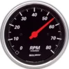 Varvräknare 87mm 8000 RPM IN-DASH DESIGNER BLACK