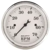 Varvräknare 80mm 7000 RPM In-Dash OLD TYME WHITE