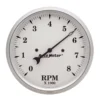 Varvräknare 127mm 8000 RPM In-Dash OLD TYME WHITE