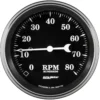 Varvräknare 87mm 8000 RPM In-Dash OLD TYME BLACK