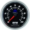 Varvräknare 87mm 10 000 RPM In-Dash Svart MOPAR
