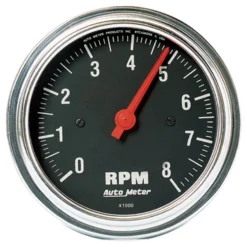 Varvräknare 87mm 8000 RPM In-Dash Traditional Chrome