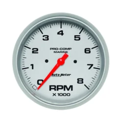 Varvräknare 127mm 8000 RPM MARINE SILVER