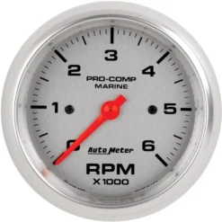 Varvräknare 87mm 6000 RPM MARINE SILVER
