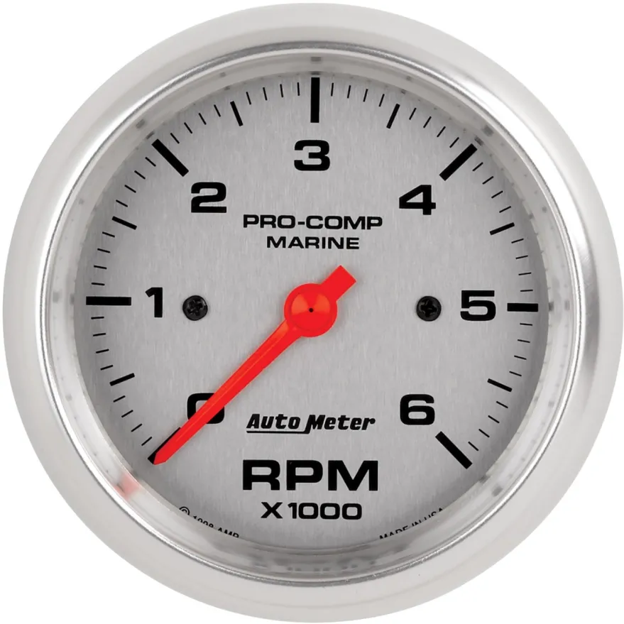 Varvräknare 87mm 6000 RPM MARINE SILVER