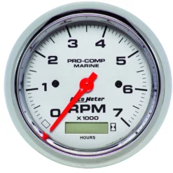 Varvräknare 87mm 7000 RPM Med Timräknare MARINE Krom