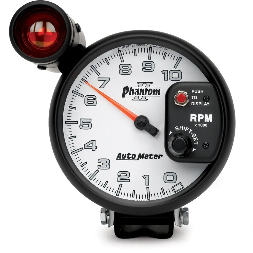 Varvräknare 127mm 10 000 RPM Stående Med Shiftlight PHANTOM II