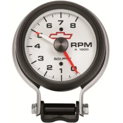 Varvräknare 127mm 10 000 RPM Stående Med Shiftlight GM CHEVY Vit