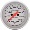 Vattentempmätare 52mm 100-260ºF (Digital Stepper-motor) Ultra-Lite