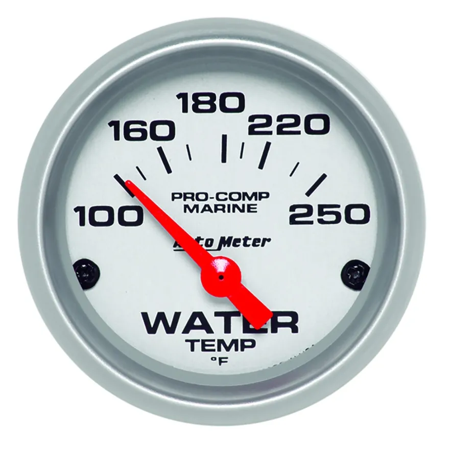 Vattentempmätare 52mm 100-250ºF (Elektrisk) MARINE SILVER