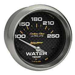 Vattentempmätare 66.7mm 100-250ºF (Elektrisk) CARBON FIBER