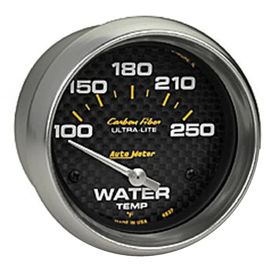 Vattentempmätare 66.7mm 100-250ºF (Elektrisk) CARBON FIBER