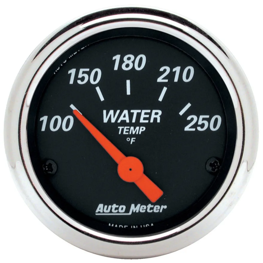 Vattentempmätare 52mm 250ºF (Elektrisk) DESIGNER Svart