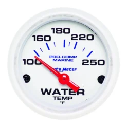 Vattentempmätare 52mm 100-250ºF (Elektrisk) MARINE Vit