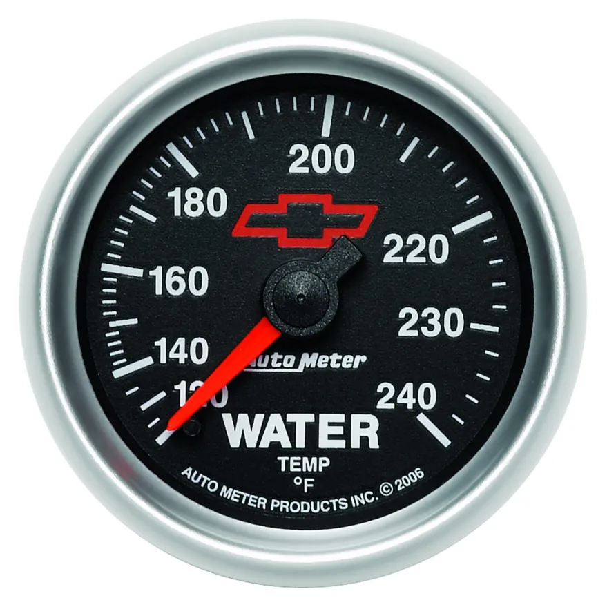 Vattentempmätare 52mm 120-240ºF (Mekanisk) GM CHEVY Svart