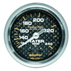 Vattentempmätare 52mm 120-240ºF (Mekanisk) CARBON FIBER