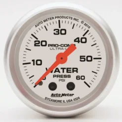 Vattentrycksmätare 52mm 60PSI (Mekanisk) Ultra-Lite