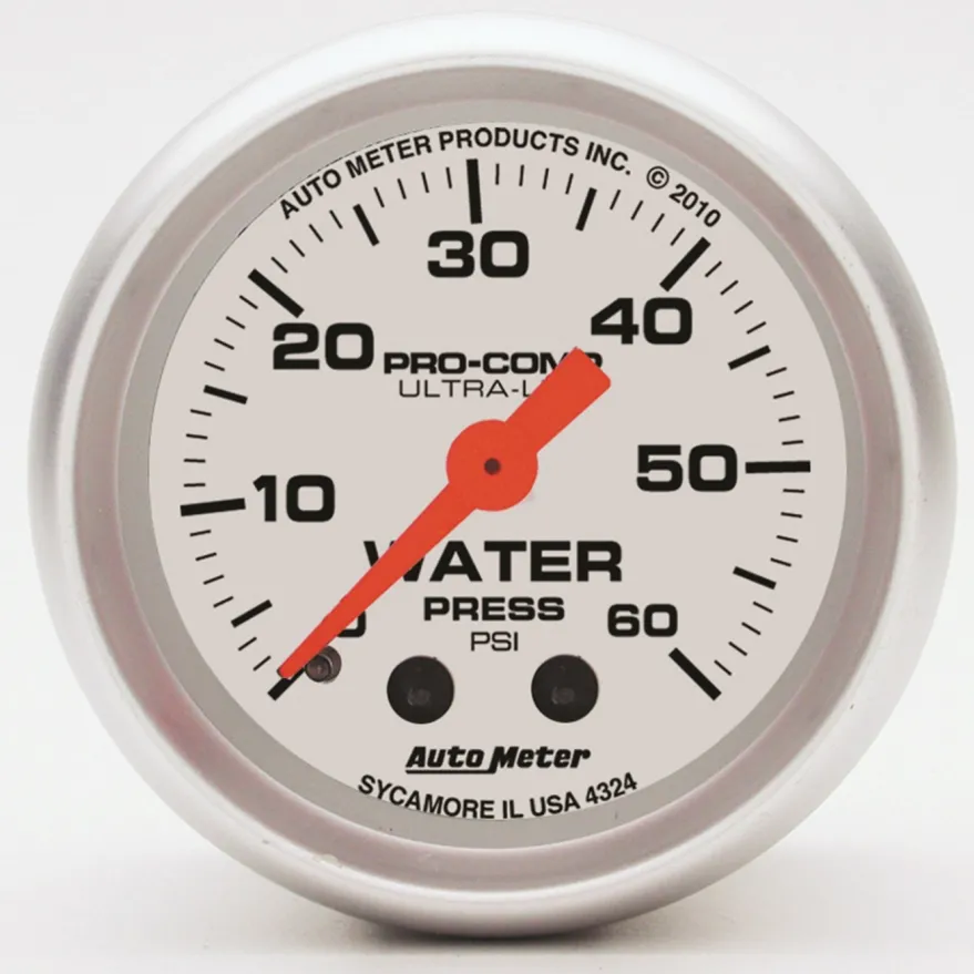 Vattentrycksmätare 52mm 60PSI (Mekanisk) Ultra-Lite