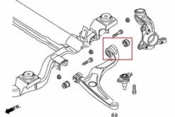 Volkswagen T5 03-16 / T6 16- Främre Nedre Länkarm - Bakre Bussning Hardrace