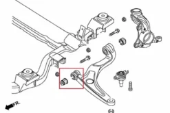 Volkswagen T4 98-03 / T5 03-16 / T6 16- Främre Nedre Länkarm - Främre Bussning Hardrace