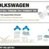 Volkswagen VAG 04+ Korrigeringsspacer +15mm Hardrace