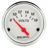 Voltmätare 52mm 18V (Elektrisk) ARCTIC Vit