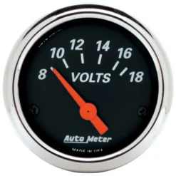 Voltmätare 52mm 18V (Elektrisk) DESIGNER BLACK